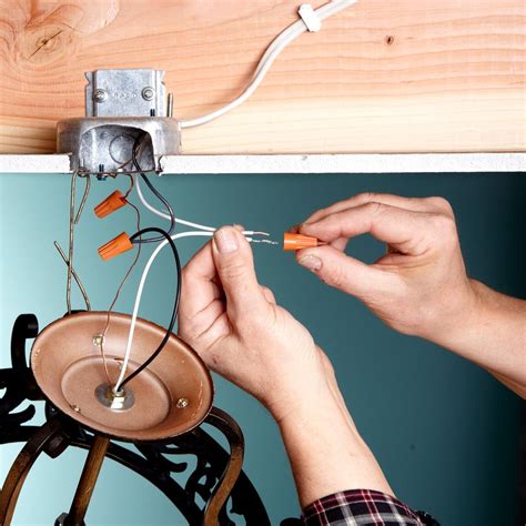 replace old chandelier without a junction box|no box light fixture installation.